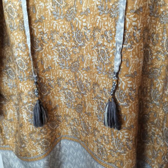 Rock Flower Paper Juliet Mustard Floral Tassel Tunic - Picture 4 of 9